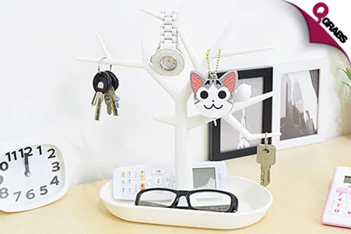 For QR35, Keep All Your Favorite Pieces Close with a White Tree-Shaped Jewelry Organizer! (QR59 Value)
